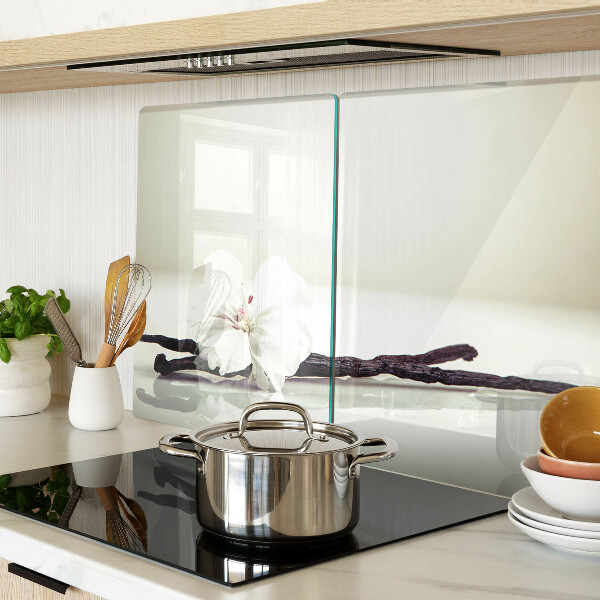 Tagliere in vetro con motivo a fiore su ramo