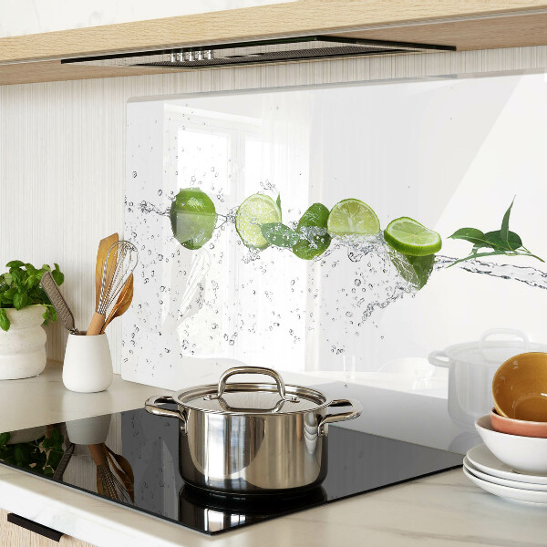 Tagliere in vetro temperato con motivo di limoni in acqua