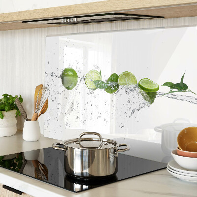 Tagliere in vetro temperato con motivo di limoni in acqua