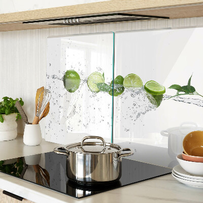 Tagliere in vetro temperato con motivo di limoni in acqua