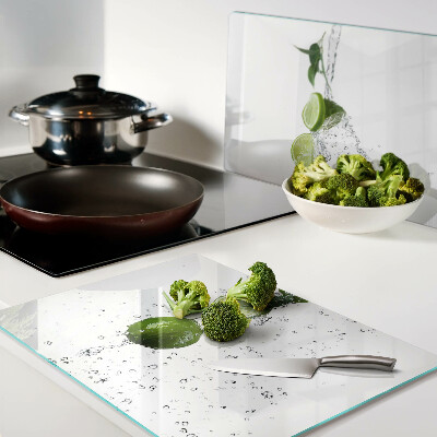 Tagliere in vetro temperato con motivo di limoni in acqua