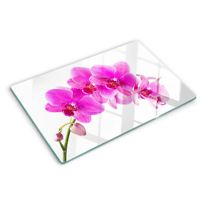 Tagliere in vetro temperato Orchidee nei toni del rosa