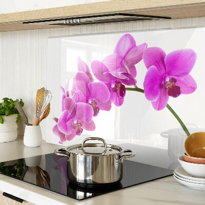 Tagliere in vetro temperato Fiori di orchidea nei toni del rosa