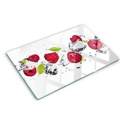 Tagliere in vetro Fragole con ghiaccio