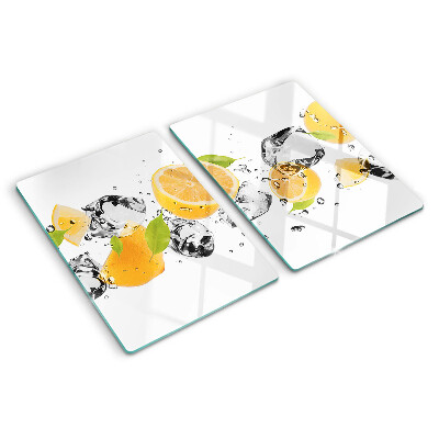Tagliere in vetro temperato Limoni con ghiaccio