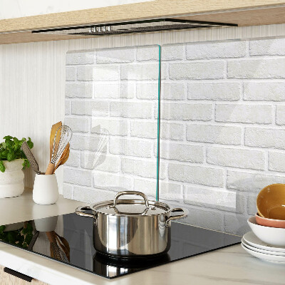 Tagliere in vetro temperato con stampa a motivo muro di mattoni