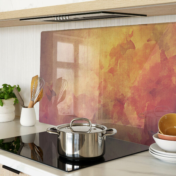 Tagliere in vetro temperato con motivo floreale nei colori pastello