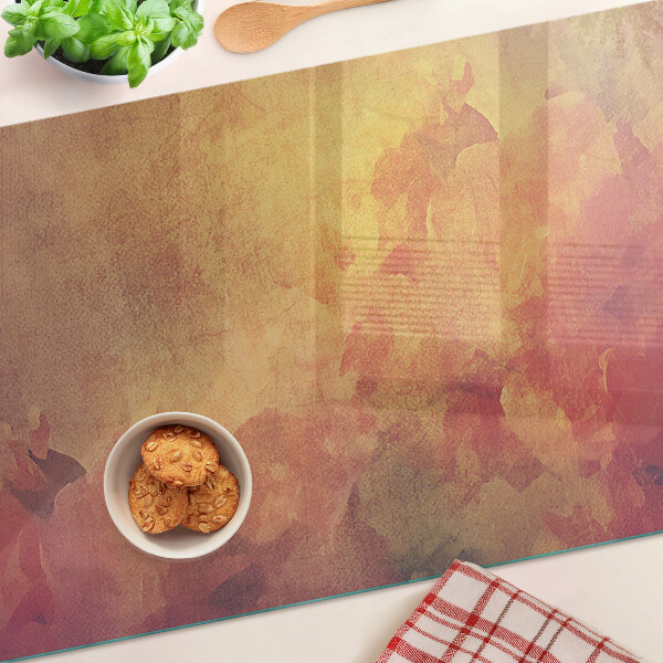 Tagliere in vetro temperato con motivo floreale nei colori pastello