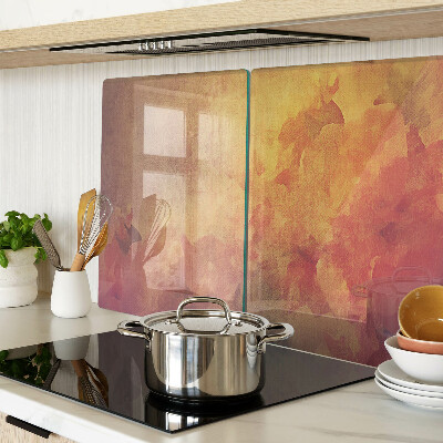 Tagliere in vetro temperato con motivo floreale nei colori pastello