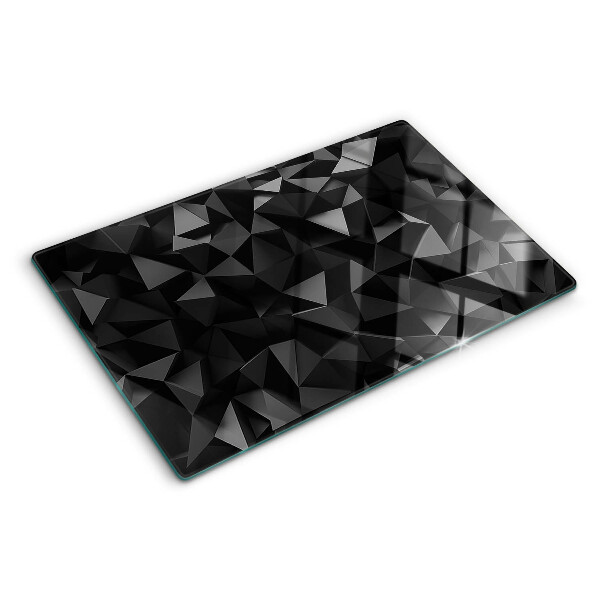 Tagliere in vetro Geometria di poligoni nei toni del nero