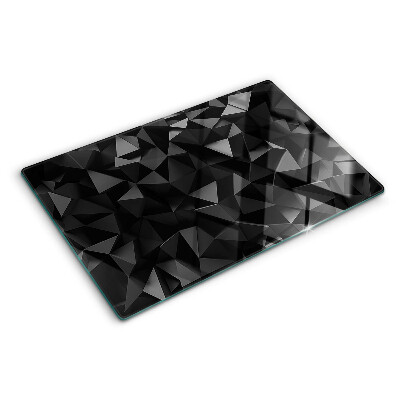 Tagliere in vetro Geometria di poligoni nei toni del nero
