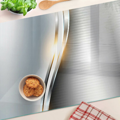 Tagliere in vetro temperato con motivo astratto a linee