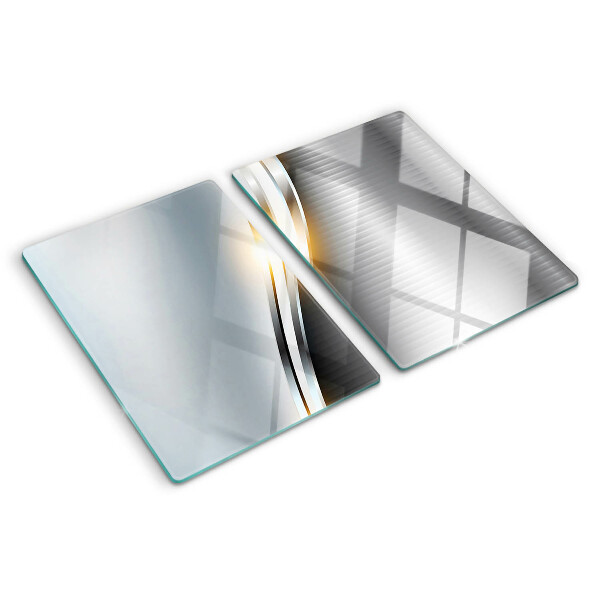 Tagliere in vetro temperato con motivo astratto a linee