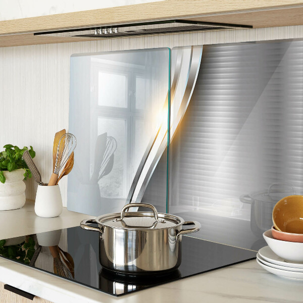 Tagliere in vetro temperato con motivo astratto a linee