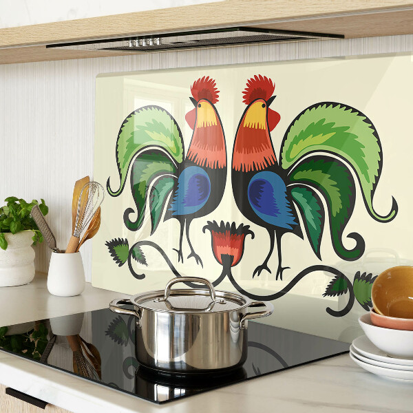 Tagliere in vetro con motivo folk firmato Galli