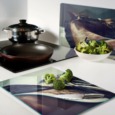 Tagliere in vetro con motivo cavalli, adatto per accessori e attrezzatura per l'equitazione