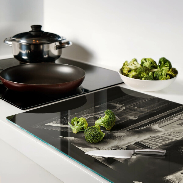 Tagliere in vetro temperato con motivo 