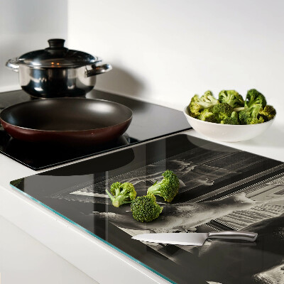 Tagliere in vetro temperato con motivo 