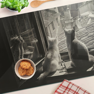 Tagliere in vetro temperato con motivo 