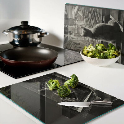 Tagliere in vetro temperato con motivo 