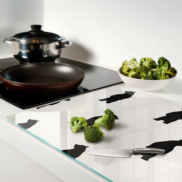 Tagliere in vetro temperato con sagome di orsi