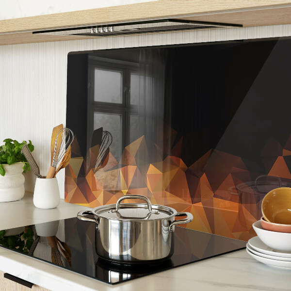 Tagliere in vetro temperato con decorazione a motivo geometrico ispirata a un falò