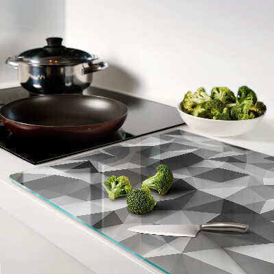 Tagliere in vetro temperato con motivo geometrico astratto