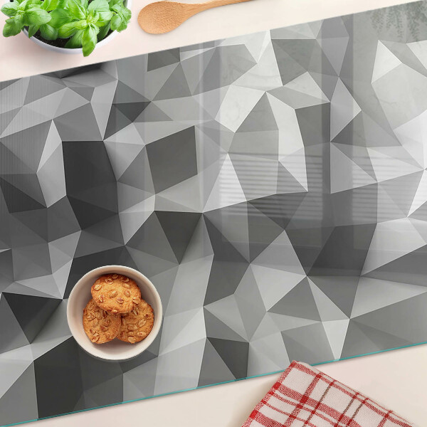 Tagliere in vetro temperato con motivo geometrico astratto