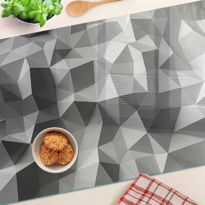 Tagliere in vetro temperato con motivo geometrico astratto