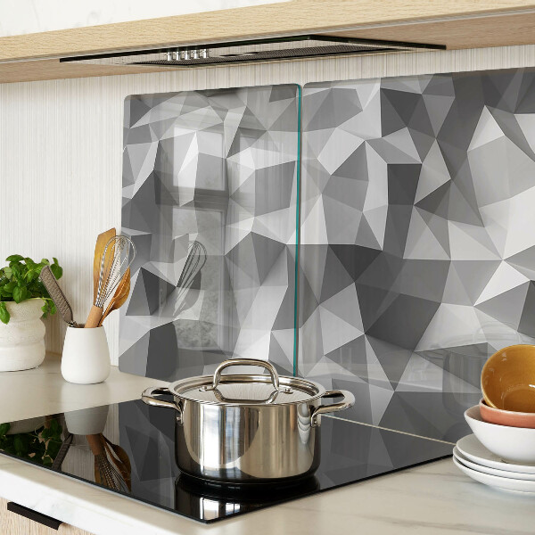 Tagliere in vetro temperato con motivo geometrico astratto