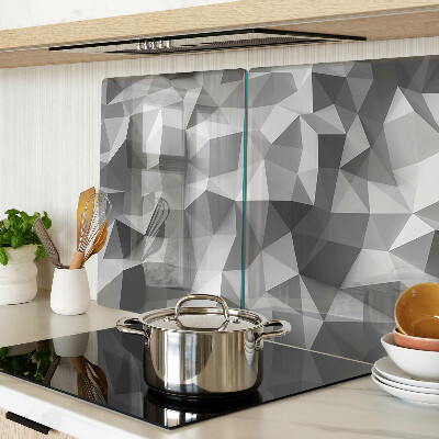 Tagliere in vetro temperato con motivo geometrico astratto