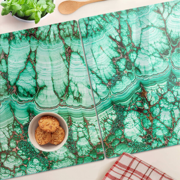 Tagliere in vetro Marmo nei toni del verde