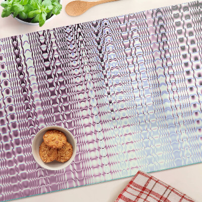 Tagliere in vetro temperato con motivo a onde nei toni del rosa