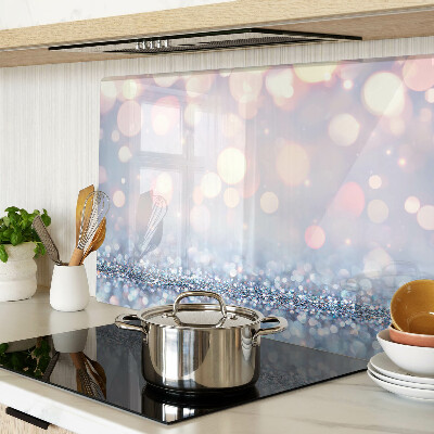 Tagliere in vetro temperato con luci scintillanti e accento a forma di diamante