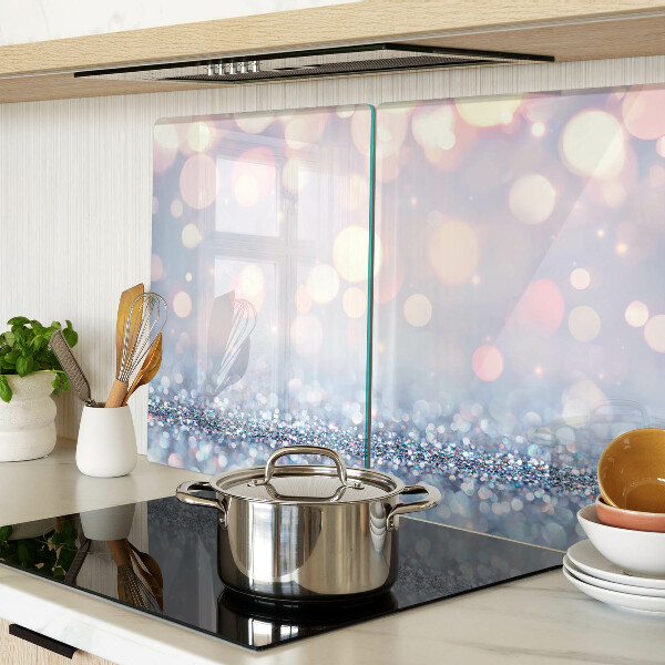 Tagliere in vetro temperato con luci scintillanti e accento a forma di diamante