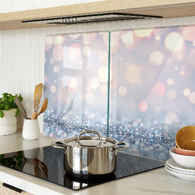 Tagliere in vetro temperato con luci scintillanti e accento a forma di diamante