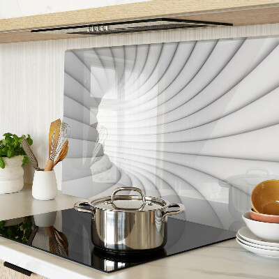 Tagliere in vetro temperato con motivo a spirale decorativo