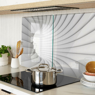 Tagliere in vetro temperato con motivo a spirale decorativo