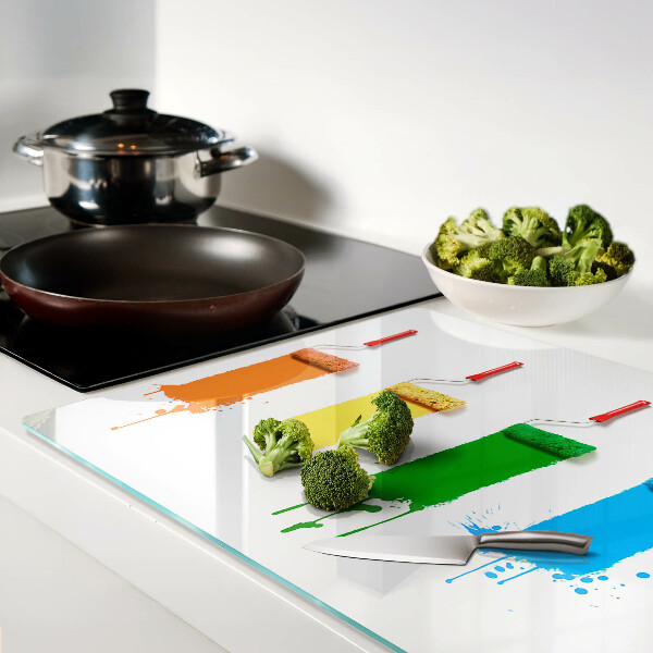 Tagliere in vetro con motivo 