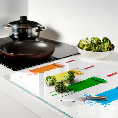 Tagliere in vetro con motivo 