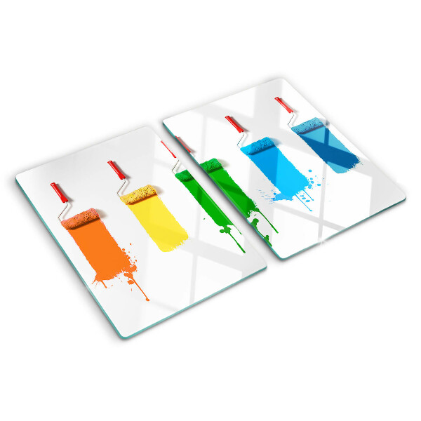 Tagliere in vetro con motivo 