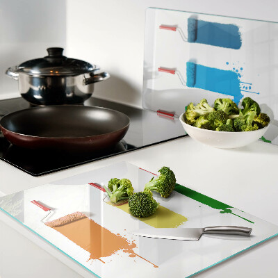 Tagliere in vetro con motivo 