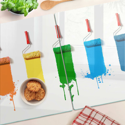 Tagliere in vetro con motivo 