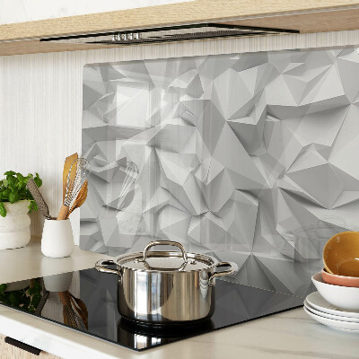 Tagliere in vetro con motivo astratto 3D nei toni del grigio