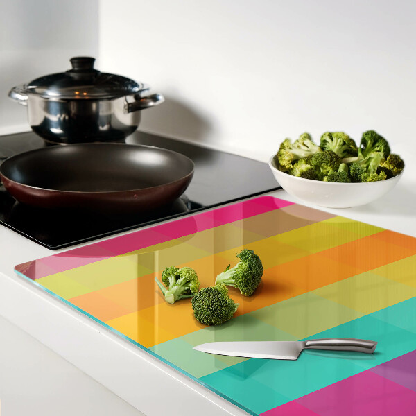 Tagliere in vetro temperato Geometria colorata con gradiente
