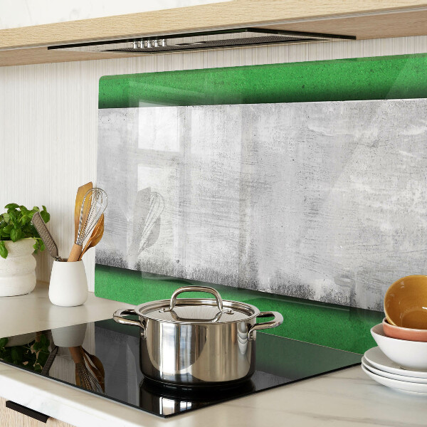 Tagliere in vetro temperato con motivo a linee verde grigio