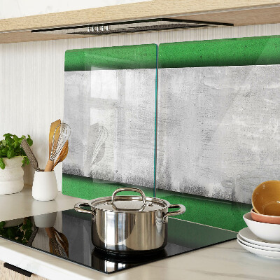 Tagliere in vetro temperato con motivo a linee verde grigio