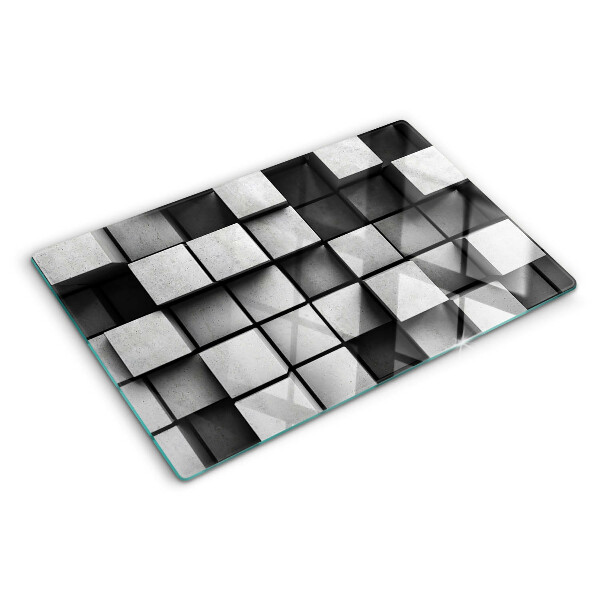 Tagliere in vetro Motivi geometrici nei toni del grigio