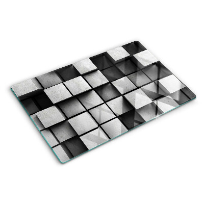 Tagliere in vetro Motivi geometrici nei toni del grigio