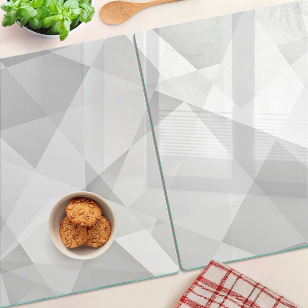 Tagliere in vetro temperato Geometria nei toni del grigio